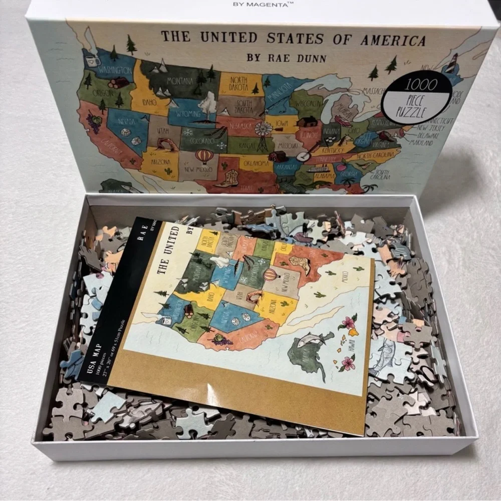 Rae Dunn USA Map‎ Puzzle United State of America 1000 PC